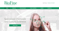 Desktop Screenshot of biofineintl.com