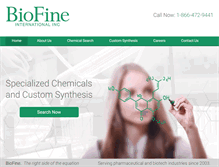 Tablet Screenshot of biofineintl.com